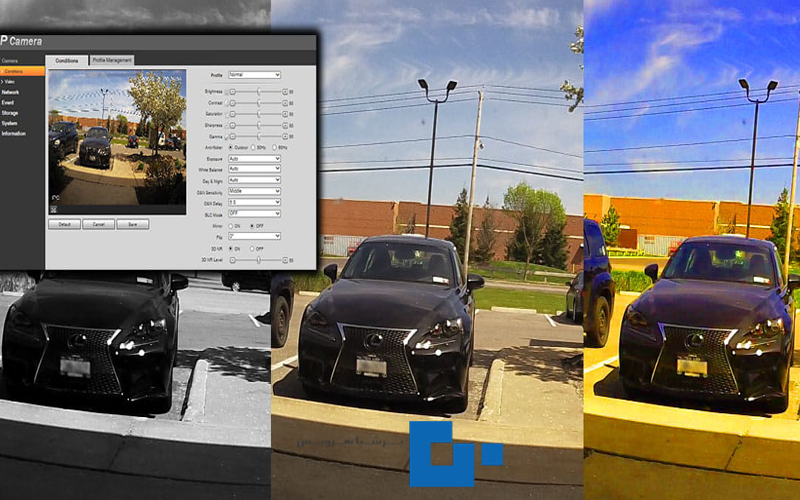 تنظیمات رنگ دوربین مداربسته