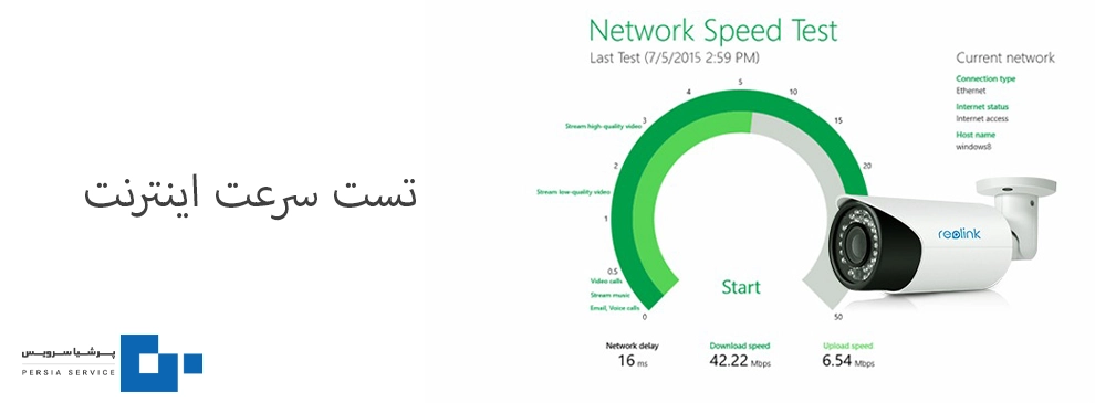 تست سرعت اینترنت