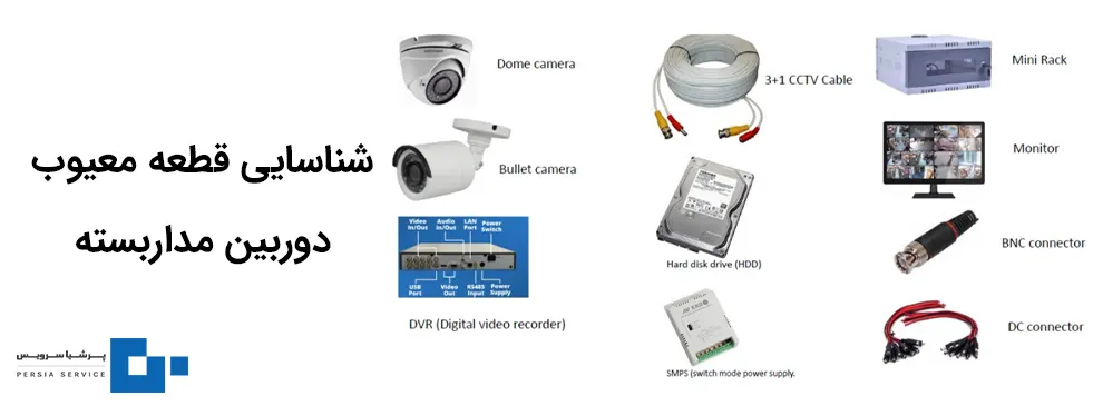 شناسایی قطعه معیوب دوربین مداربسته